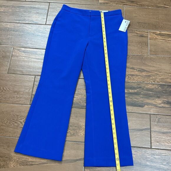 Ladies Nine West Cobalt Blue Pants High Rise Kick Flare Leg Pants Size 8 - Picture 4 of 8